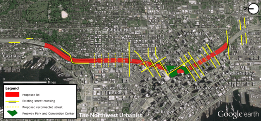 Proposed 2.5 mile route of the lid. Click to enlarge.