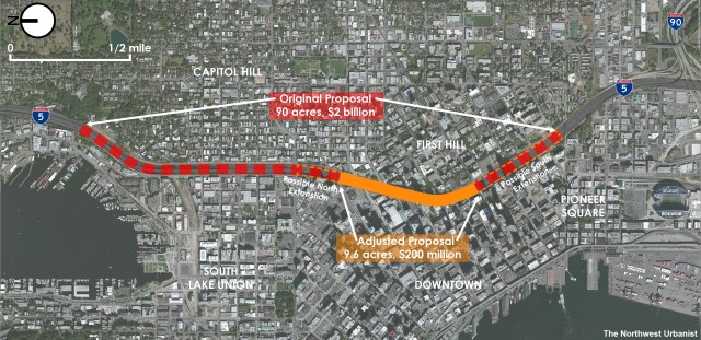 The proposal's scale has been significantly reduced. Click to enlarge.