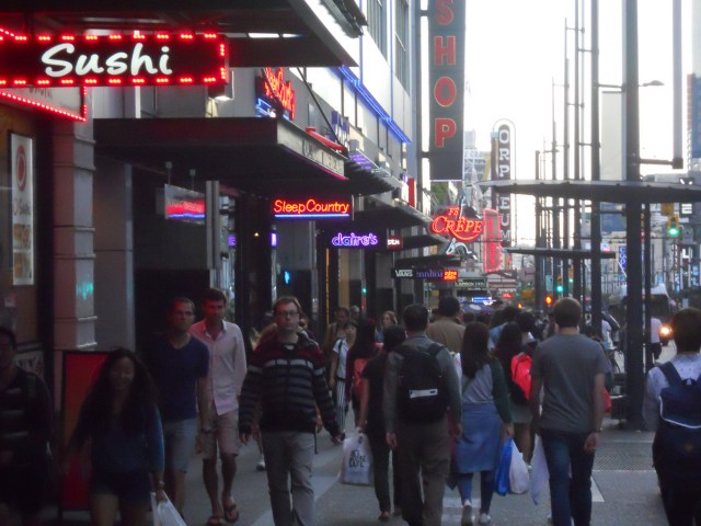 Busy Granville Street.