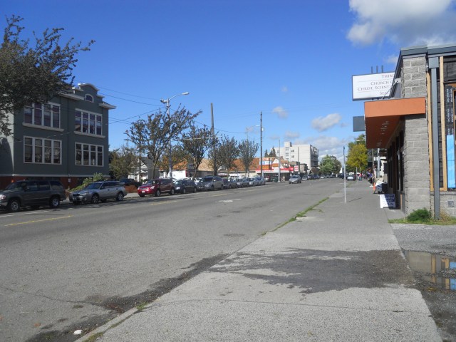 The Ave north of 50th has a much wider right-of-way that could be better utilized.