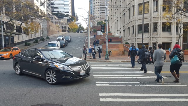 Another benefit of driverless cars: they'll be a lot more patient. (Photo by the author)