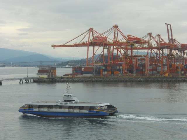Port Metro Vancouver and the SeaBus ferry. Photo by the author.