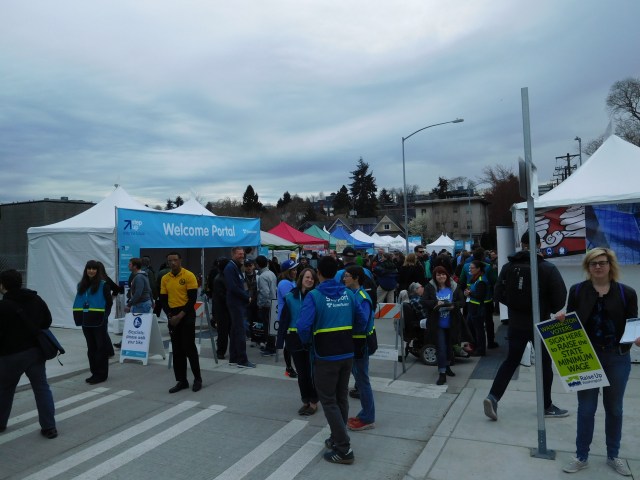 Opening day street festival on the newly opened Denny Way at Capitol Hill Station. (Photo: author)