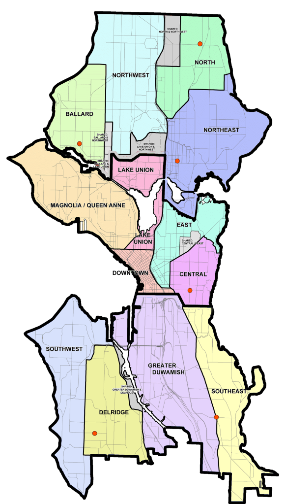 Seattle's neighborhood districts. (Seattle Department of Neighborhoods)